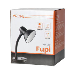 FUPI, skrivbordslampa, 40W, E27, stål + plast, svart | HandlaSmidigt.se