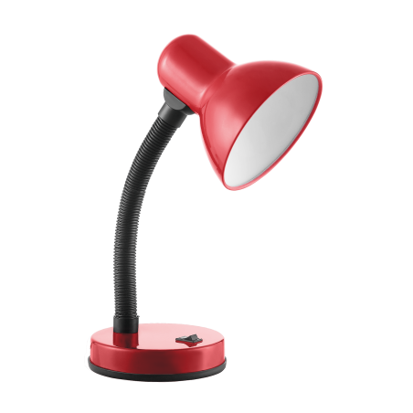 FUPI, skrivbordslampa, 40W, E27, stål + plast, röd | HandlaSmidigt.se