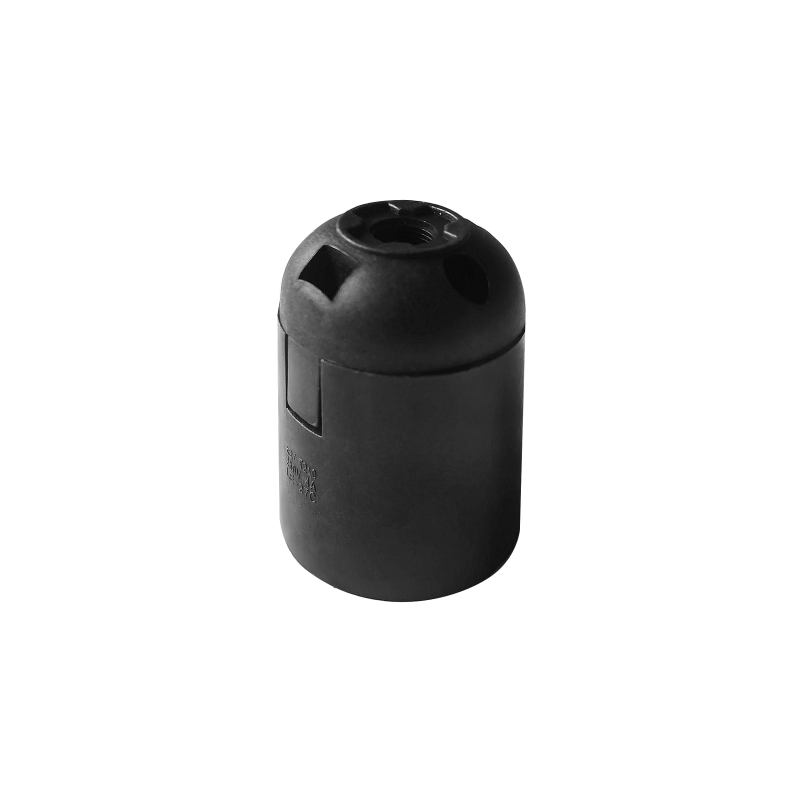 Termoplastisk lamphållare E27, svart, set med 40 stycken.