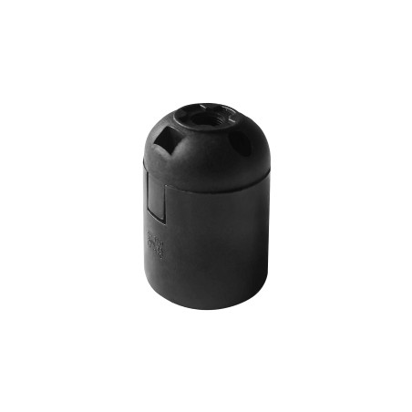 Termoplastisk lamphållare E27, svart, set med 40 stycken.