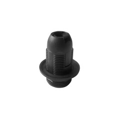 Termoplastisk E14-lampsockel med krage, svart | HandlaSmidigt.se