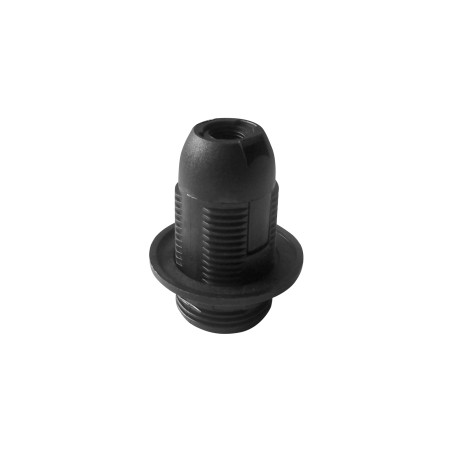 Termoplastisk E14-lampsockel med krage, svart, set med 40 stycken. | HandlaSmidigt.se