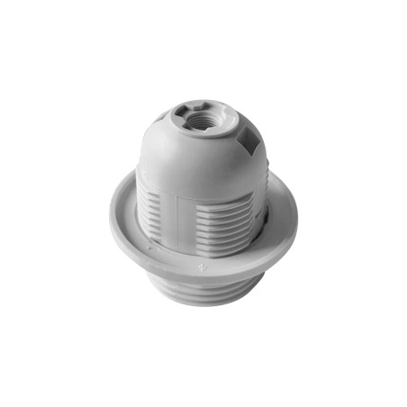 Termoplastisk E27-lampsockel med krage, vit, set med 40 stycken. | HandlaSmidigt.se