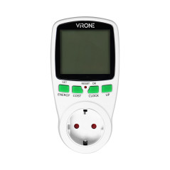 Tvåtakts elmätare, energikalkylator med LCD-skärm, 2 separata tariffer, inbyggt batteri, Schuko-version | HandlaSmidigt.se