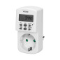 Elektronisk tidsprogrammerare, MINI, 1800W, 8A, 10 program, Schuko-version