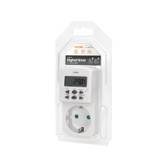Elektronisk tidsprogrammerare, MINI, 1800W, 8A, 10 program, Schuko-version | HandlaSmidigt.se