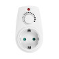 Dimmer med extra nätuttag 2P+Z (Schuko), max 280W