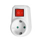 Adapter 1x2P+Z (Schuko) med strömbrytare, vit