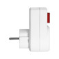 Adapter 1x2P+Z (Schuko) med strömbrytare, vit