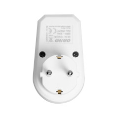 Adapter 1x2P+Z (Schuko) med strömbrytare, vit | HandlaSmidigt.se