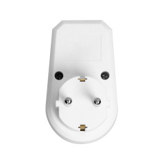 Adapter 1x2P+Z (Schuko) med strömbrytare, vit | HandlaSmidigt.se