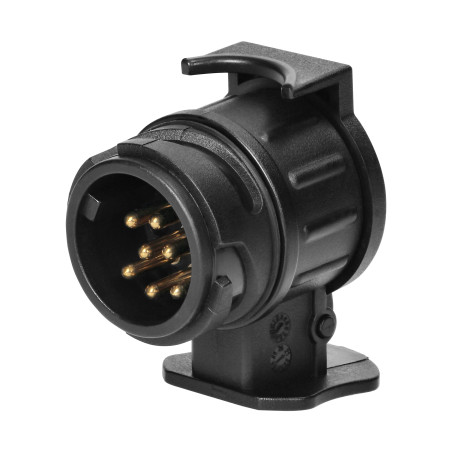 Adapter för släpvagnskontakt 13/7-pin, plast, 12/24V