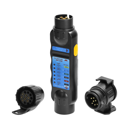 Testset för släpvagnskontakt, standard 13/7-polig, 12/24V