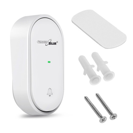 Transmitterknapp GreenBlue, passar till GB210-klockan, batterifri, vit, GB348. | HandlaSmidigt.se