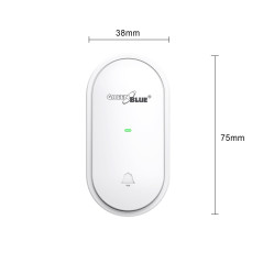 Transmitterknapp GreenBlue, passar till GB210-klockan, batterifri, vit, GB348.