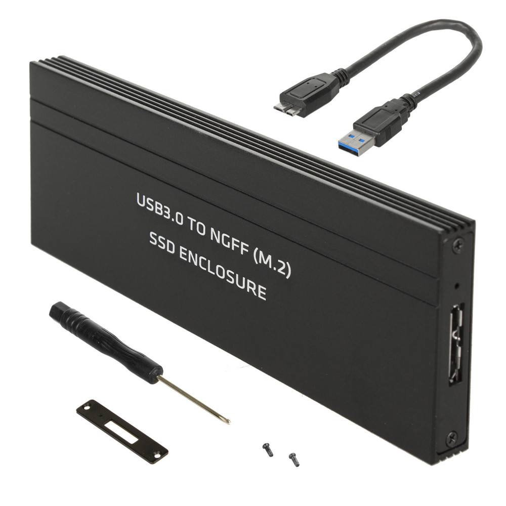 Chassi för Maclean-hårddisk, SSD M.2, NGFF, USB 3.0, storlekar 2230/2240/2260/2280, aluminiumchassi, MCE582