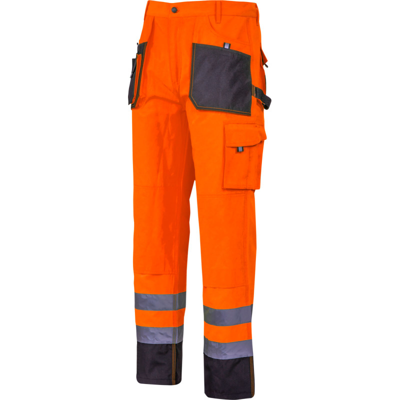 Svarta-orange varningsbyxor, '3xl', CE, Lahti