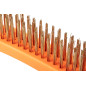 Stålborste, mässingsborste, 4x16 rader