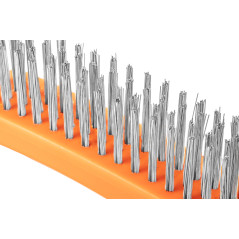 Stålborste, rostfritt stål, 4x16 rader
