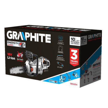 Kedjesåg Energy+ 18V Li-Ion, svärd 10' (250mm), utan batteri