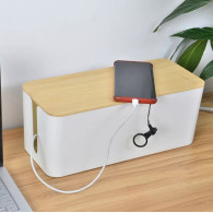 AG381E Organizer na kable listwy biały