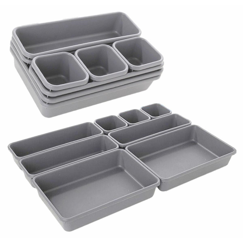 AG641B Modulär organisatör 8st grå