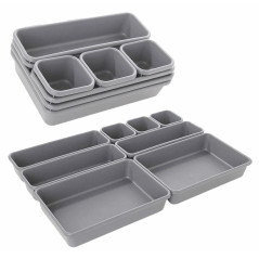 AG641B Modulär organisatör 8st grå