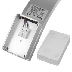 LED fasadbelysning Maclean, 800lm, IP54, 10W, naturligt vitt ljus (4000K), silverfärgad, MCE343 S | HandlaSmidigt.se