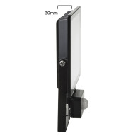 LED-strålkastare med rörelsesensor från Maclean, slim 50W, 4000lm, kallvit färgtemperatur (6000K), IP44, MCE650 CW PIR