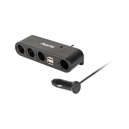 Förgrenare för bilstereo med 4 uttag, kabel och USB