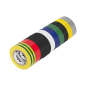 Ett set med REBEL självhäftande isoleringstejp (10 st - 0,13 mm x 19 mm x 20 yd) i olika färger.