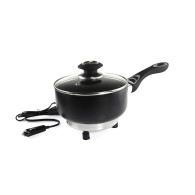 Rondel elektrisk gryta med lock för bil 18 cm x 8 cm 250w 24v amio-02535