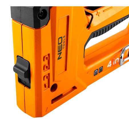 Stiftklammerpistol multifunktionell 4i1, 6-14 mm, aluminium, klammer J, G, L, E