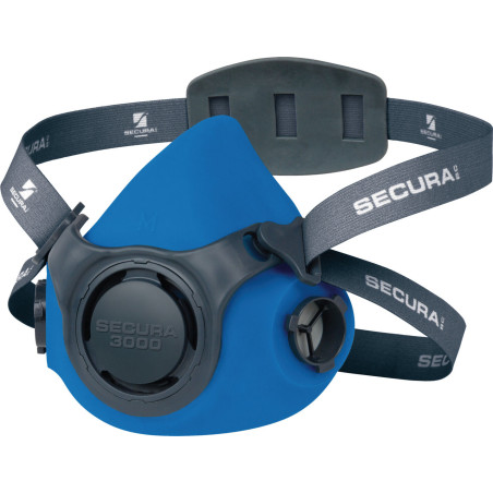 Halvmask av silikon Secura 3000, CE, Lahti