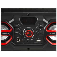 Högtalare Audiocore Bazooka, bärbar, bluetooth 5.0, FM-radio, micro-SD-kort, IPX4, 2000mAh, AC875 | HandlaSmidigt.se