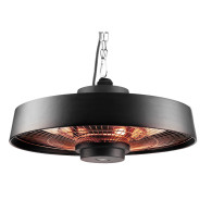 Strålvärmare i taket 2000W, aluminium, med fjärrkontroll, strömbrytare, halogenlampa värmeelement.