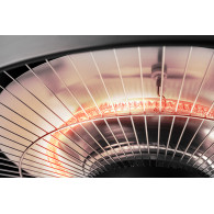 Promiennik sufitowy 2000W, aluminiowy, z pilotem, włącznik, element grzejny halogen lamp
