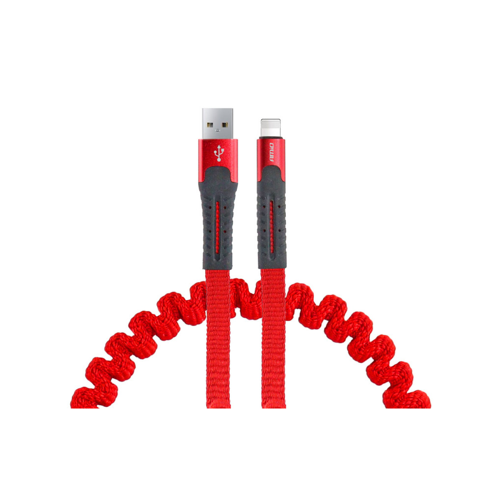 Kabel usb iphone lightning sprężynujący 1.2 m uc-13 amio-02530 Kabel usb iphone lightning sprężynujący 1.2 m uc-13 amio-02530