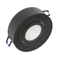 Infälld armatur, LED-rör Maclean, spotlight, SPOT, för ljuskällor MR16/GU10, svart färg, 94x32mm, rund, aluminium, MCE462 B