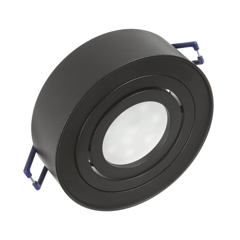 Infälld armatur, LED-rör Maclean, spotlight, SPOT, för ljuskällor MR16/GU10, svart färg, 94x32mm, rund, aluminium, MCE462 B