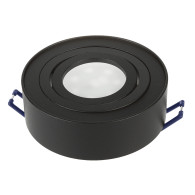 Infälld armatur, LED-rör Maclean, spotlight, SPOT, för ljuskällor MR16/GU10, svart färg, 94x32mm, rund, aluminium, MCE462 B