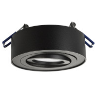 Infälld armatur, LED-rör Maclean, spotlight, SPOT, för ljuskällor MR16/GU10, svart färg, 94x32mm, rund, aluminium, MCE462 B