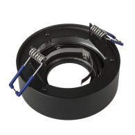 Infälld armatur, LED-rör Maclean, spotlight, SPOT, för ljuskällor MR16/GU10, svart färg, 94x32mm, rund, aluminium, MCE462 B