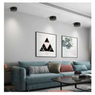 Infälld armatur, LED-rör Maclean, spotlight, SPOT, för ljuskällor MR16/GU10, svart färg, 94x32mm, rund, aluminium, MCE462 B