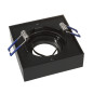 Inbyggnadsarmatur, LED-rör Maclean, spotlight, för MR16/GU10, svart färg, 94x94x32mm, kvadratisk, aluminium, MCE464 B.