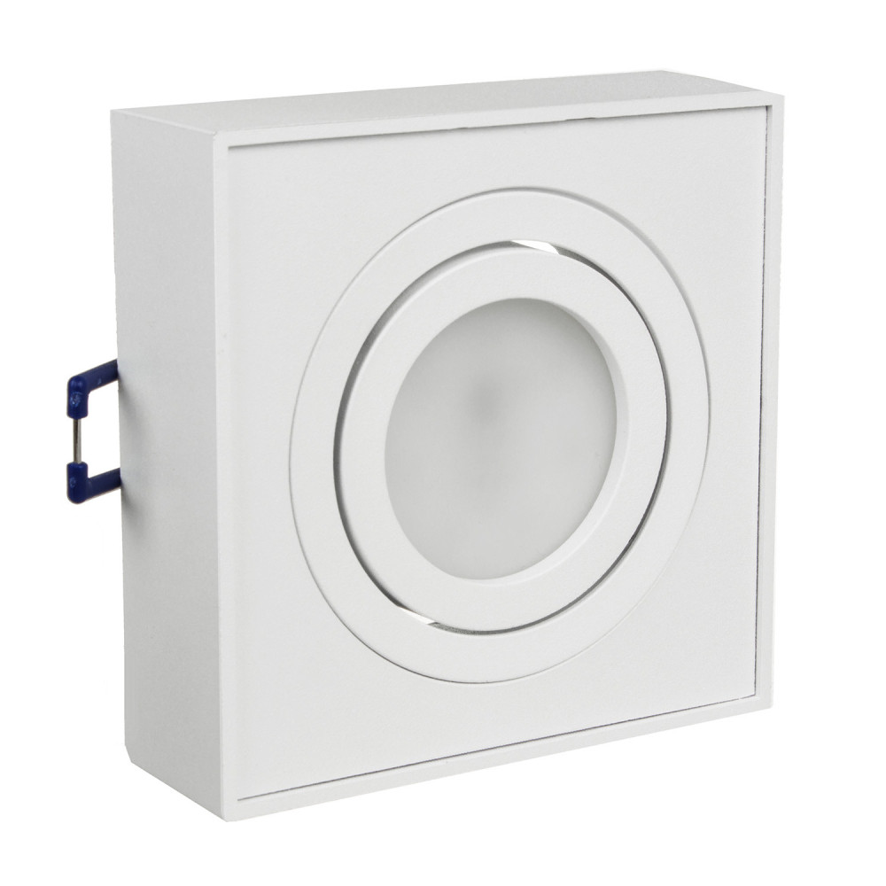Lampa, oczko, oprawa sufitowa Maclean, dla źródeł światła MR16/GU10, kolor biały, 94x94x32mm, kwadratowa, alu, MCE464 W Lampa, oczko, oprawa sufitowa Maclean, dla źródeł światła MR16/GU10, kolor biały, 94x94x32mm, kwadratowa, alu, MCE464 W