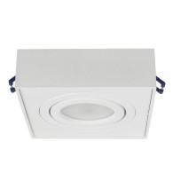 Lampa, oczko, oprawa sufitowa Maclean, dla źródeł światła MR16/GU10, kolor biały, 94x94x32mm, kwadratowa, alu, MCE464 W