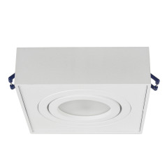 Lampa, spot, takfäste Maclean, för ljuskällor MR16/GU10, vit färg, 94x94x32mm, kvadratisk, aluminium, MCE464 W.