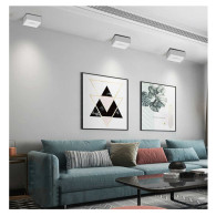 Lampa, oczko, oprawa sufitowa Maclean, dla źródeł światła MR16/GU10, kolor biały, 94x94x32mm, kwadratowa, alu, MCE464 W