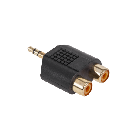 Kontakt JACK 3,5 mm - 2xGN.RCA guld